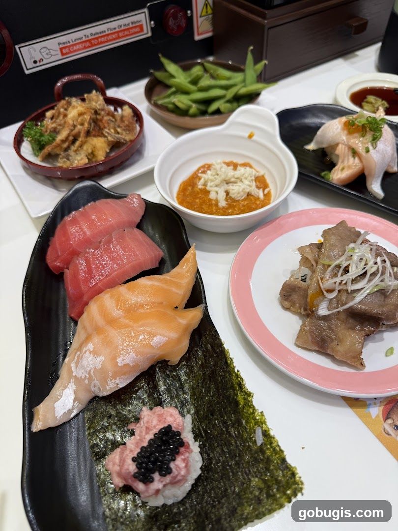 Assortment of Sushi and Appetizers