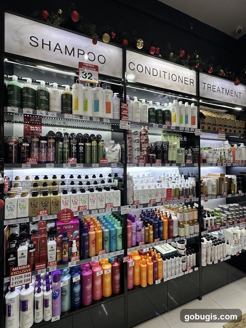 Hair Care Products Display
