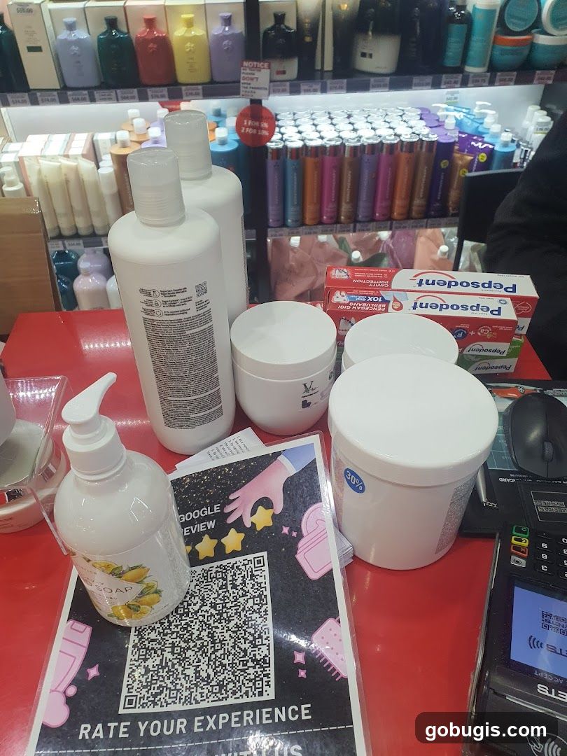 Counter Display with Health and Beauty Products