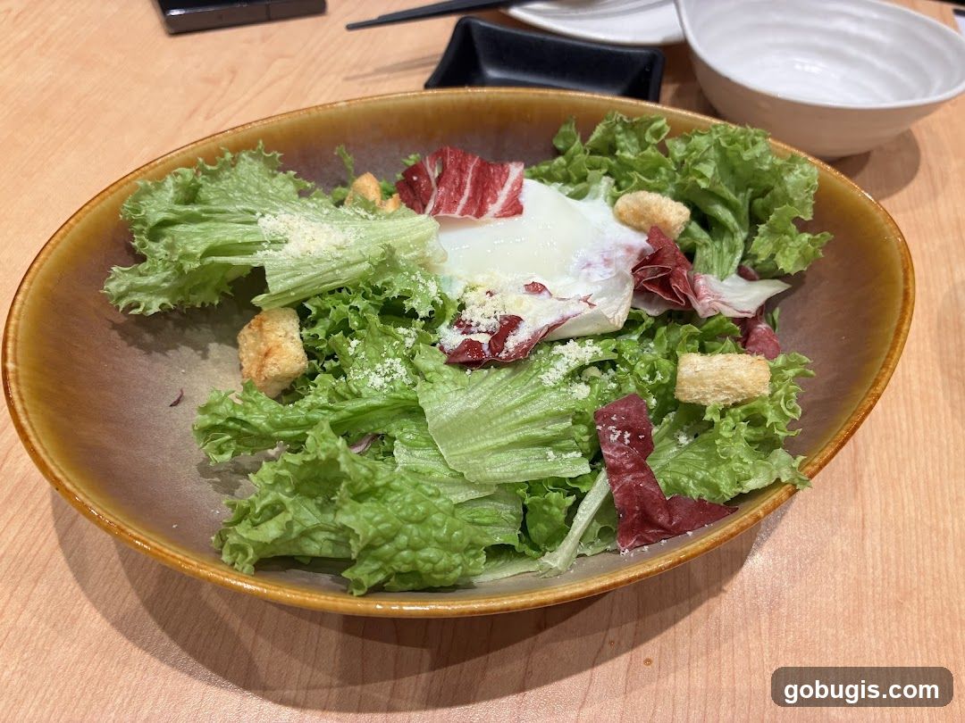 Caesar Salad with Poached Egg