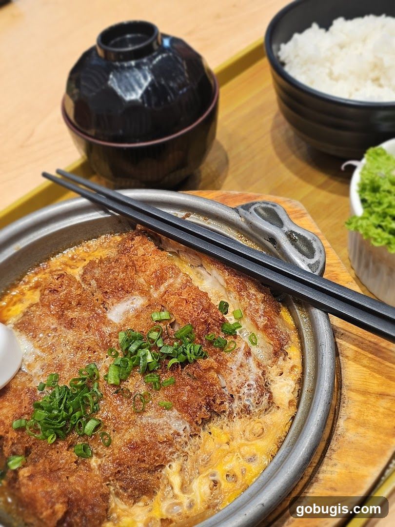 Katsudon with Rice and Soup