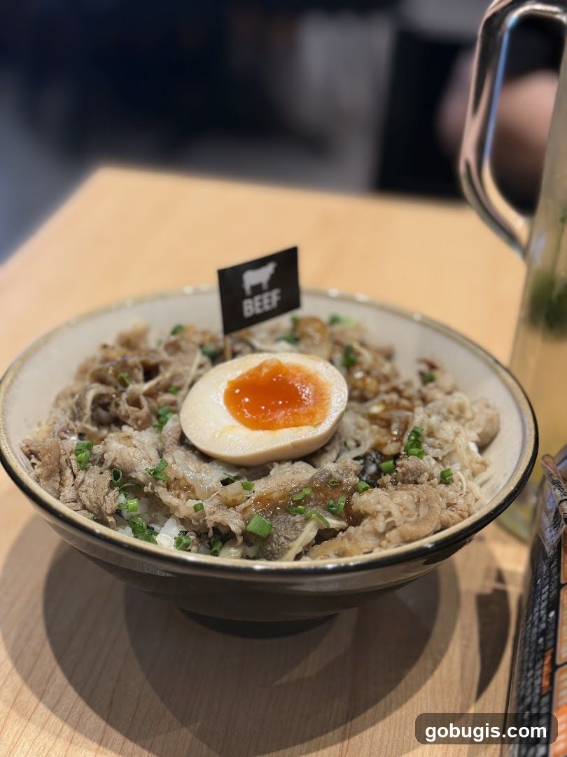 Beef bowl with egg