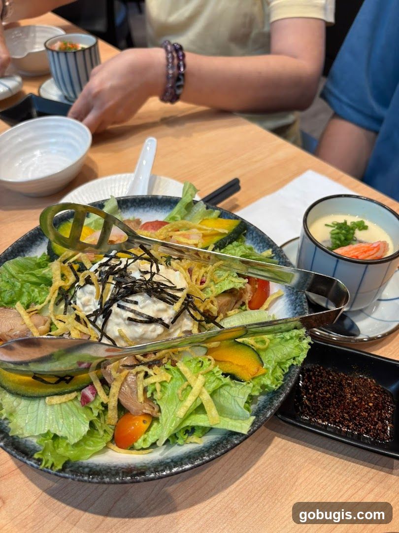 Salad and Chawanmushi