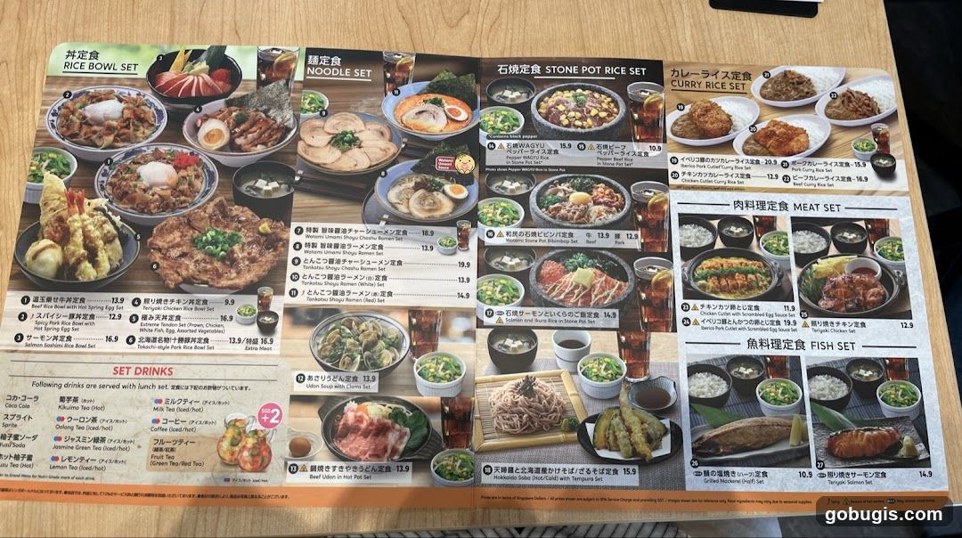 Japanese Menu