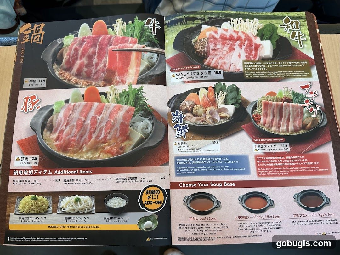 Hot Pot Menu