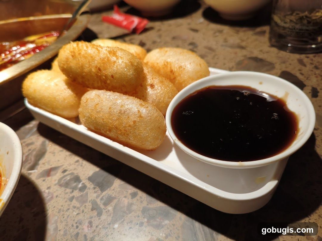 Fried Dough Balls with Dipping Sauce