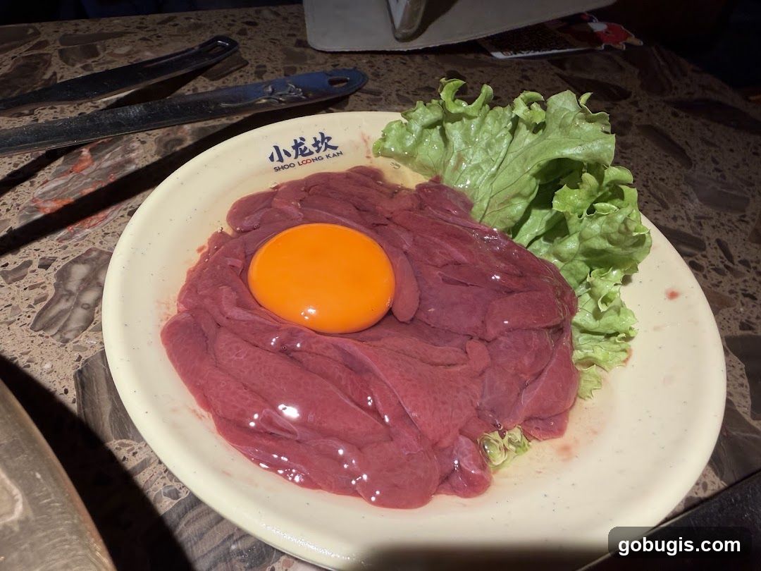 Raw Meat and Egg Dish