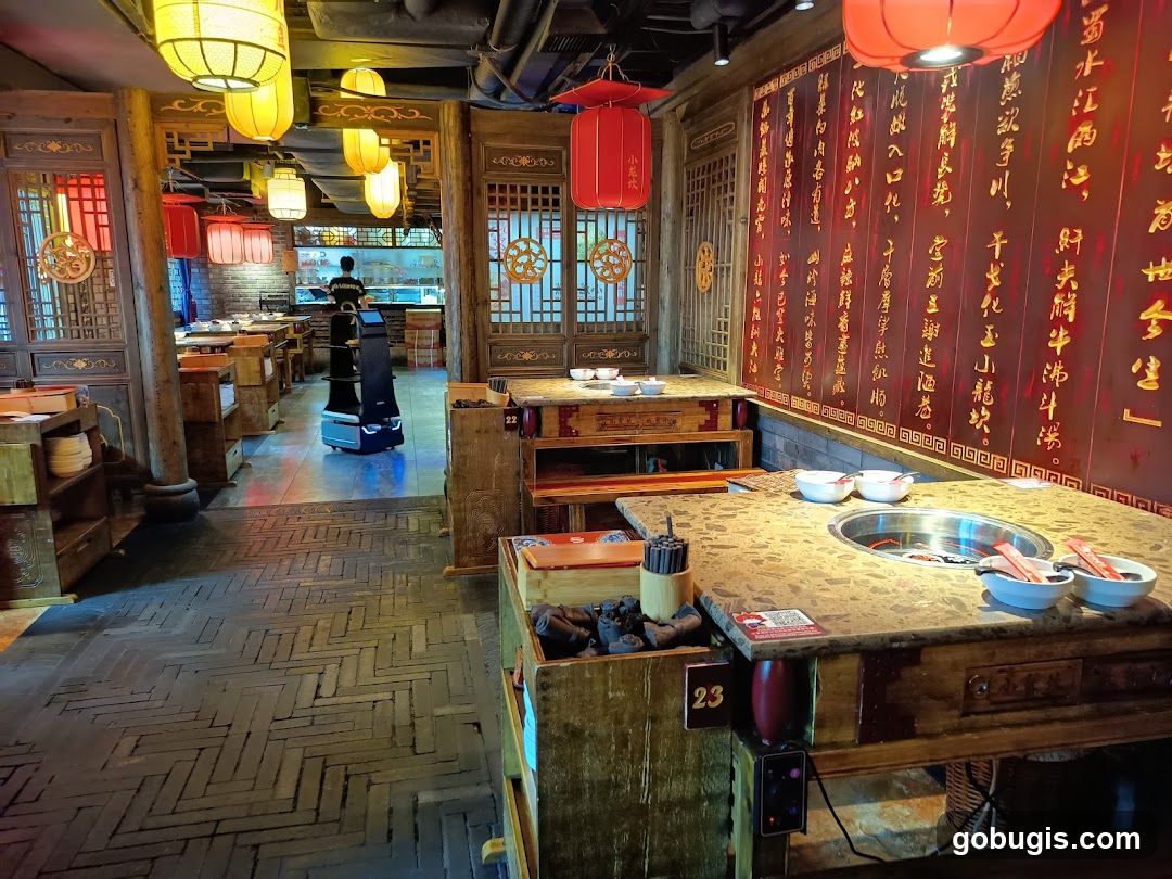 Restaurant Interior with Hot Pot Tables