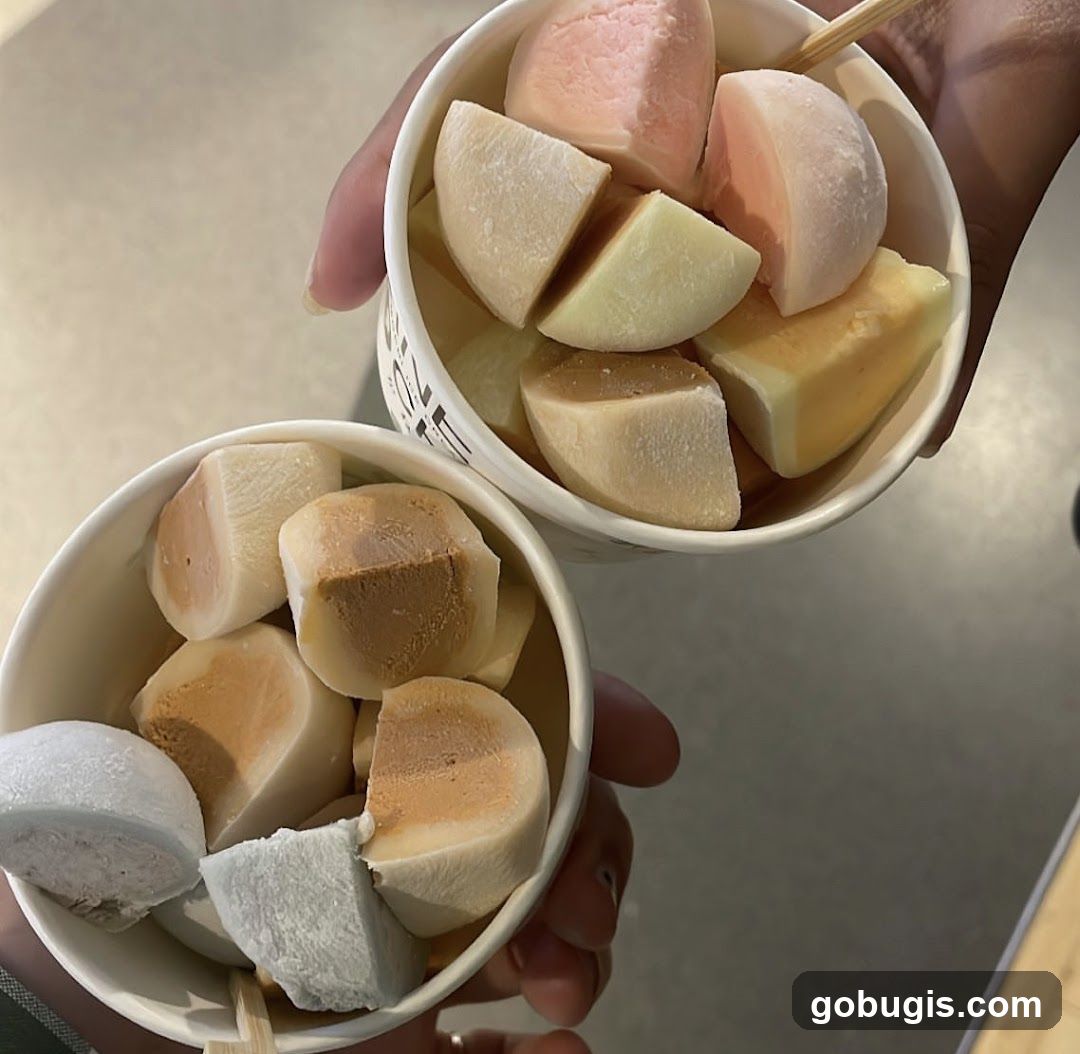 Two cups of mochi