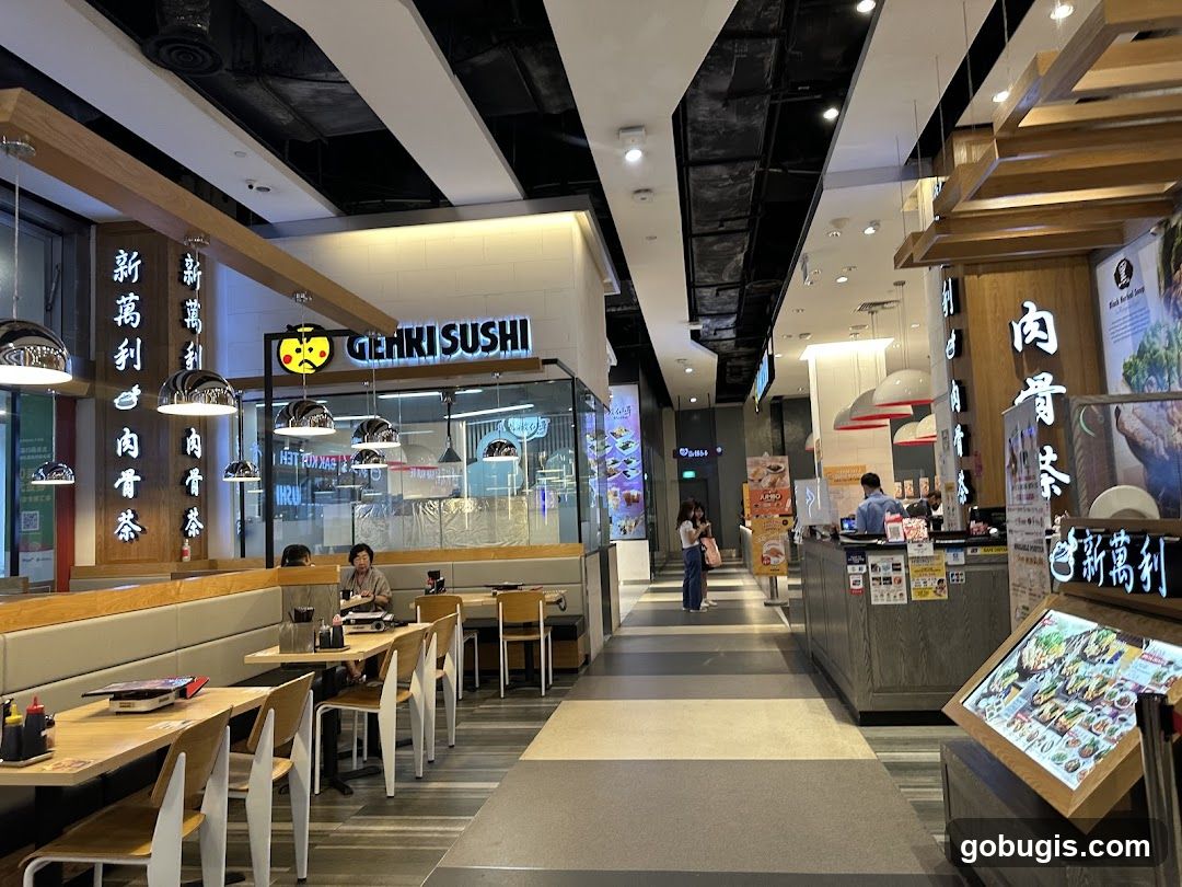 Genki Sushi Restaurant Interior