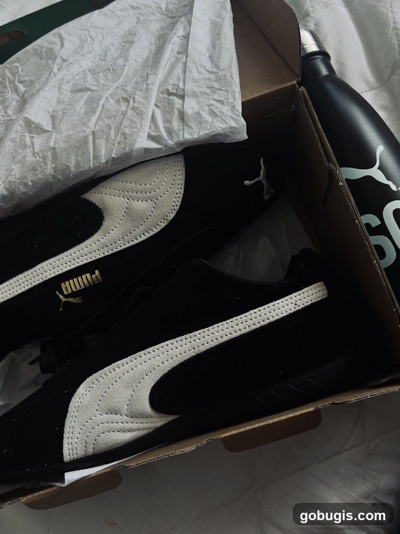 Puma Sneakers and Water Bottle