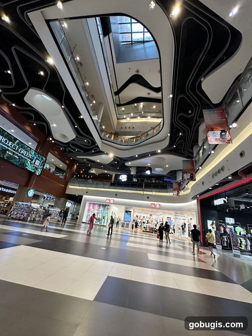 Interior of a modern shopping mall