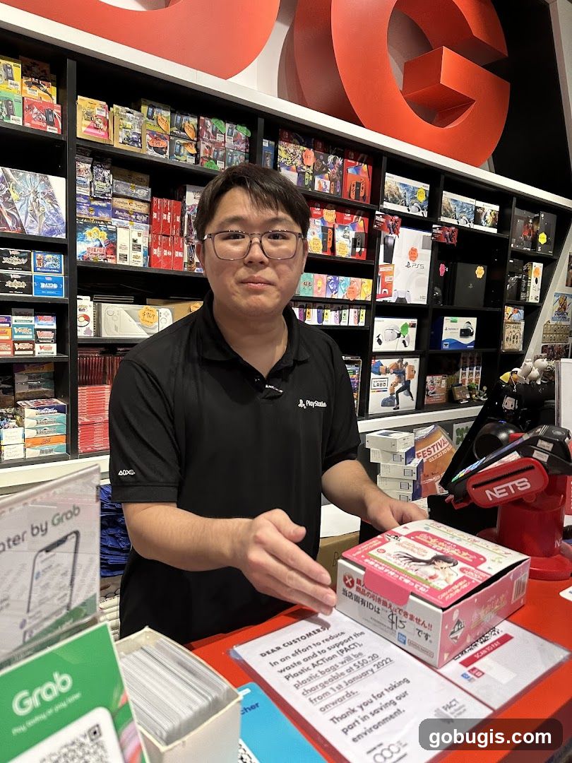 Store employee at checkout