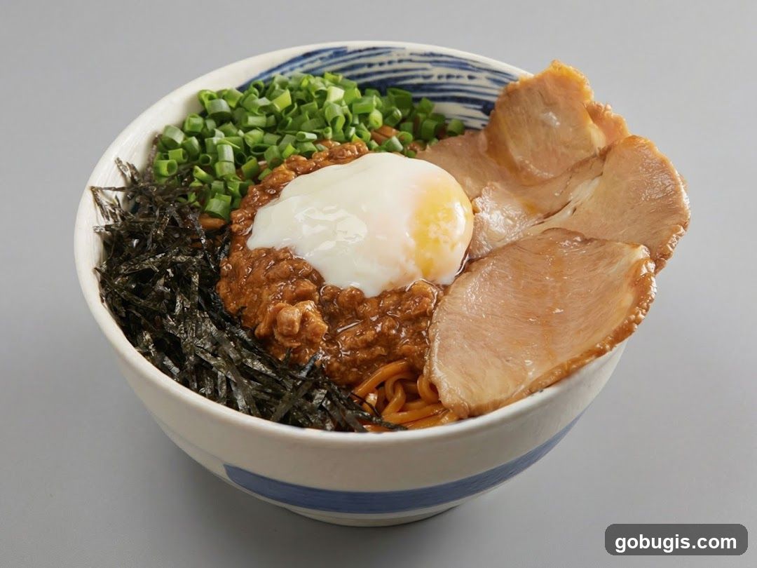 Bowl of Noodles with Toppings