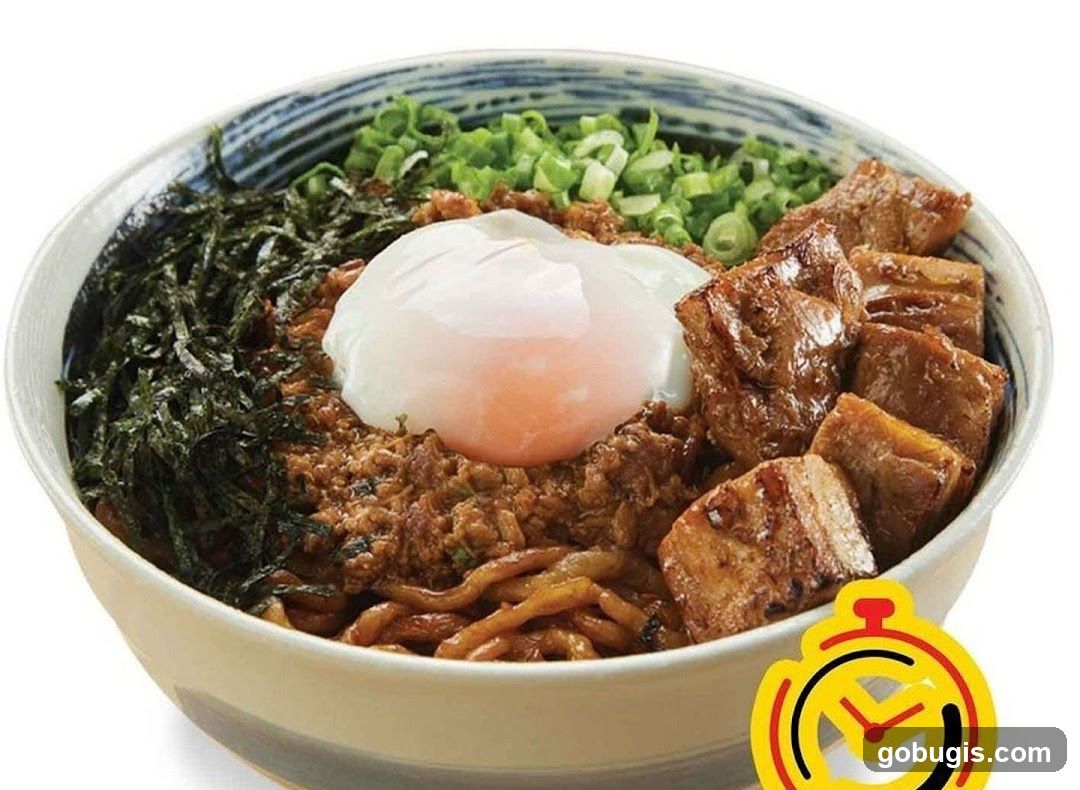Bowl of Noodles with Toppings
