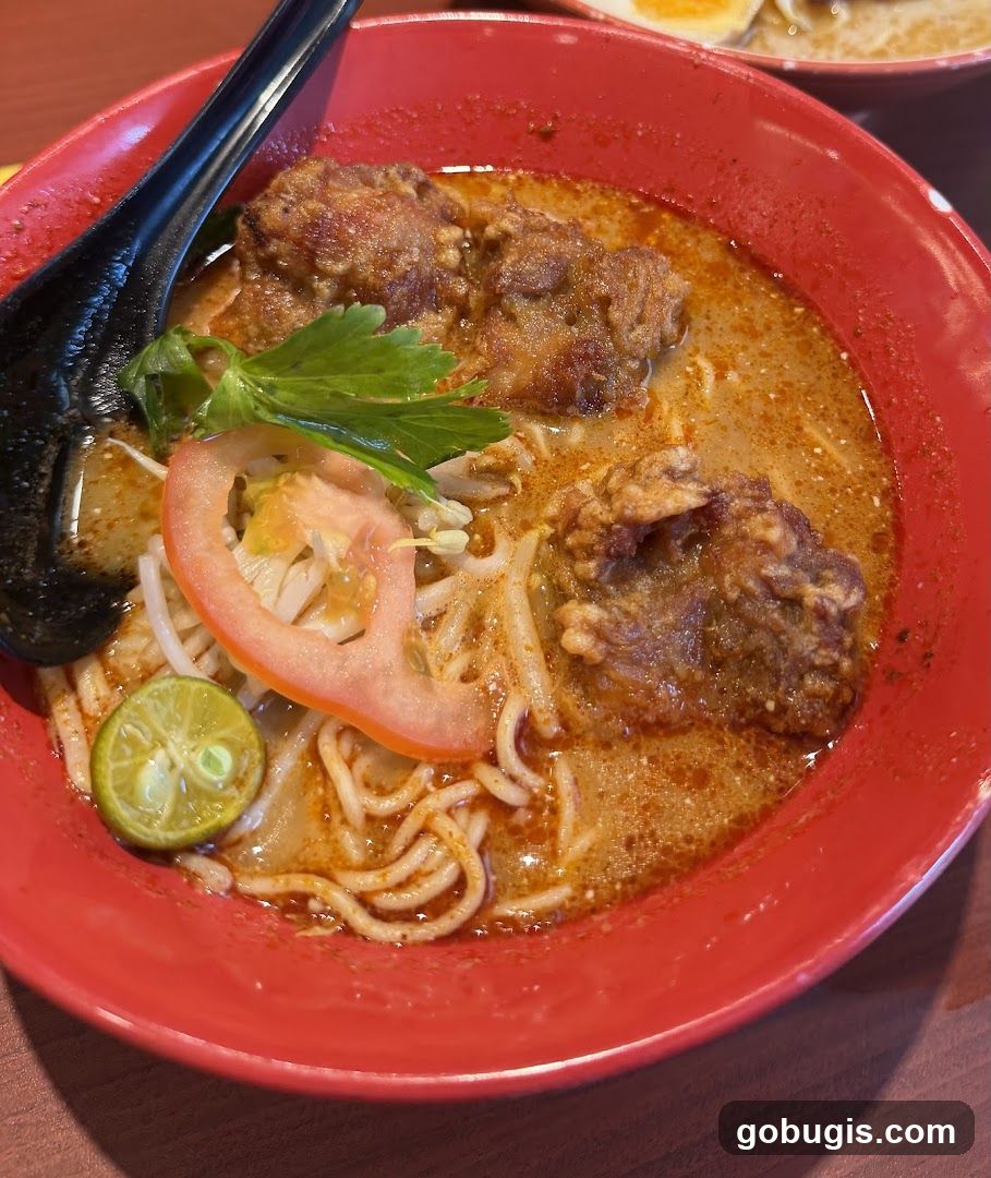 Noodle Soup with Fried Chicken