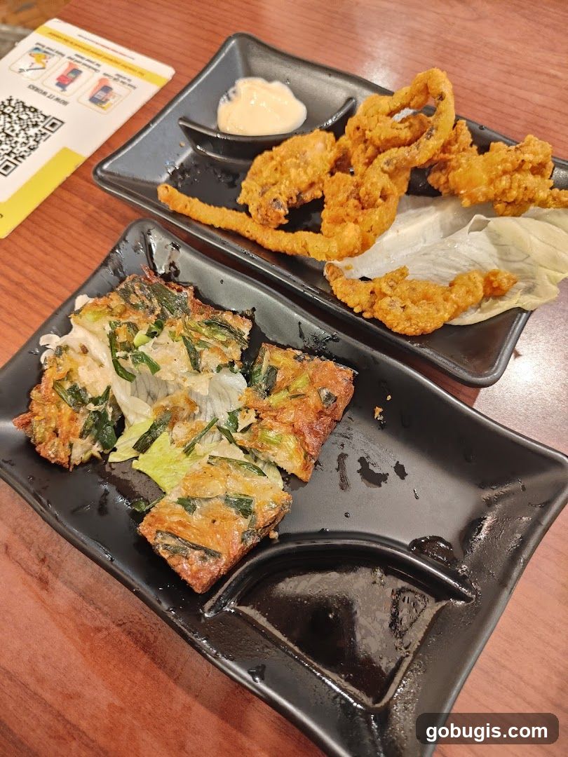 Fried Calamari and Vegetable Pancake