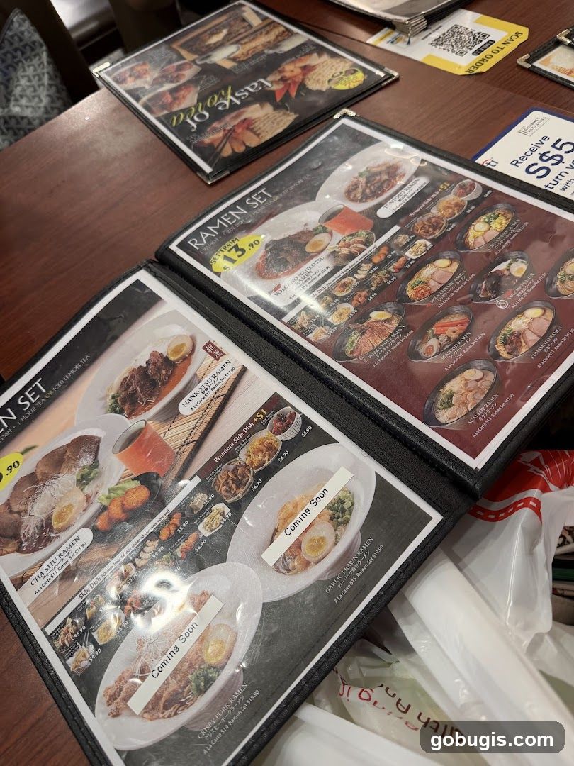Ramen Menu