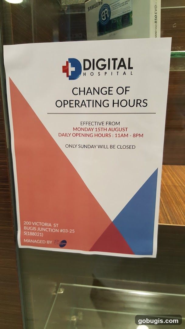 Change of Operating Hours Notice