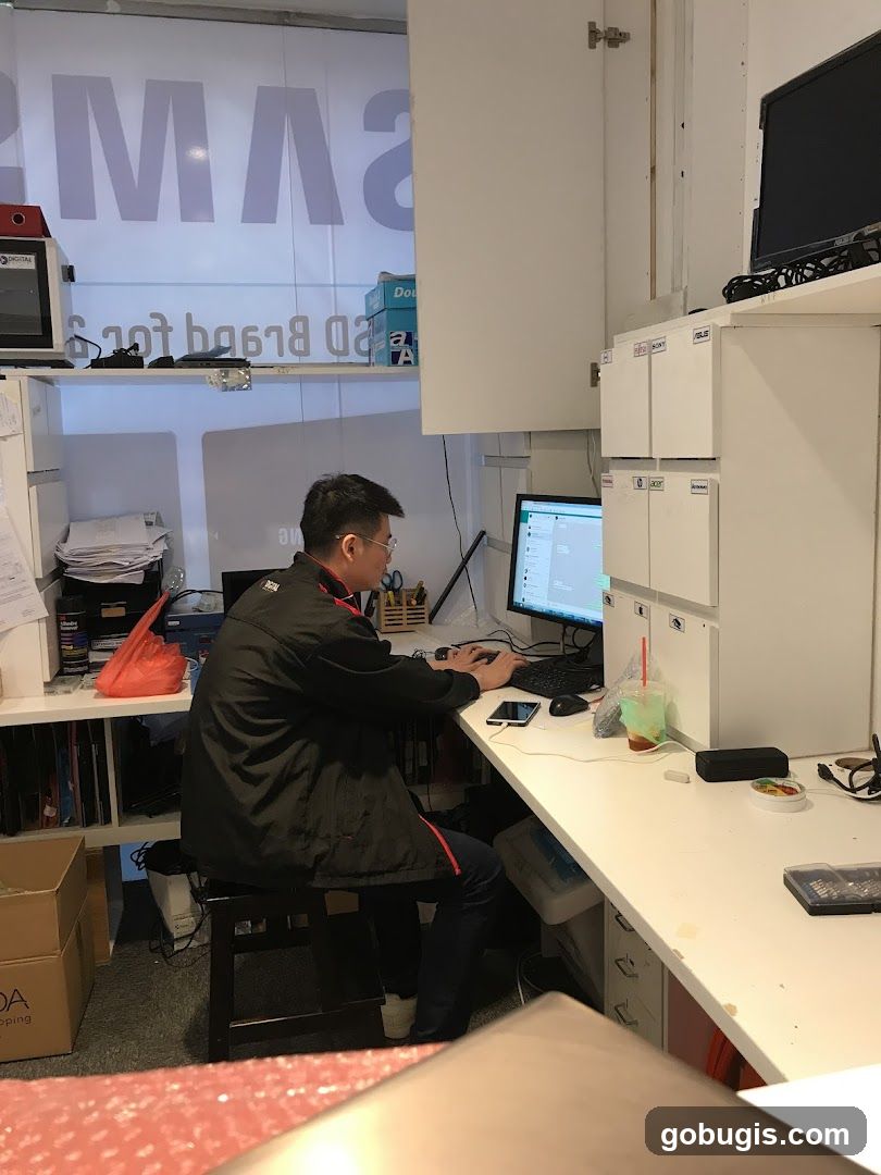 Man working at a desk