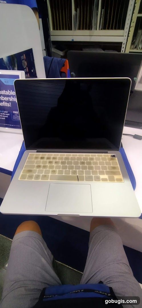 Laptop on display