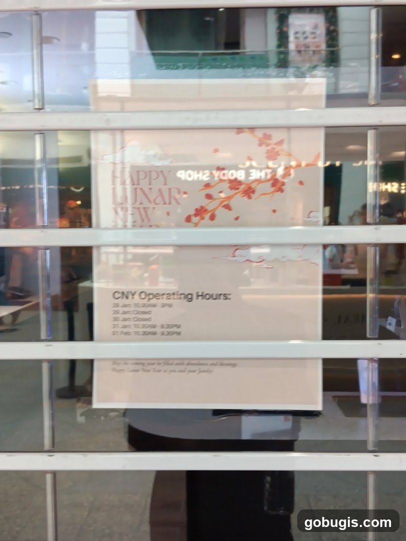 Lunar New Year Operating Hours Sign