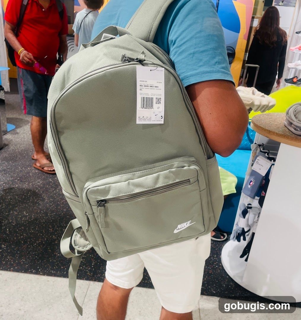Person wearing a backpack