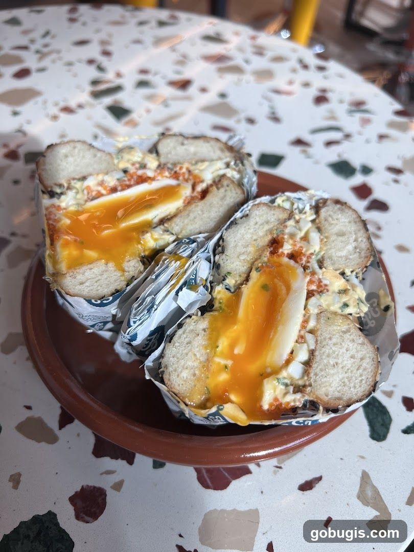 Bagel with Egg and Roe