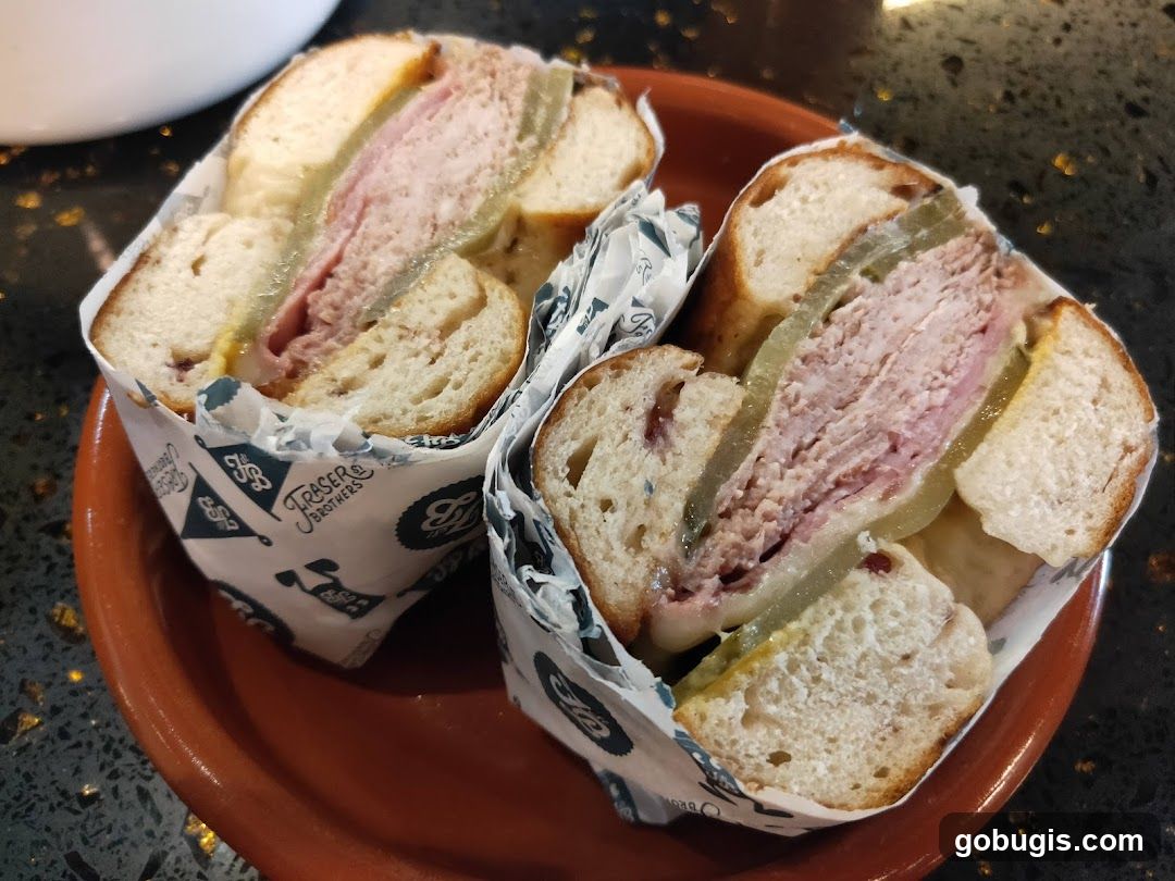 Two halves of a sandwich