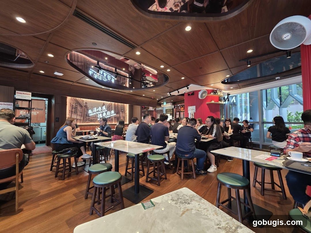 Restaurant Interior with Patrons