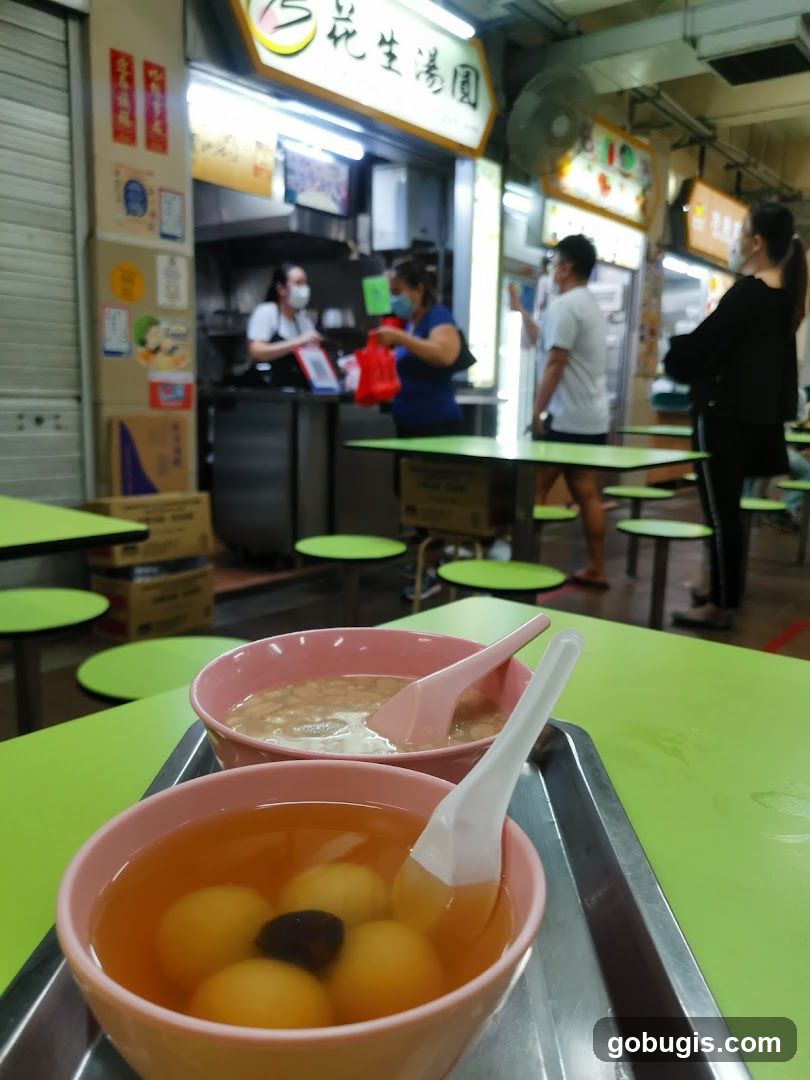 Dessert Bowls at a Food Stall