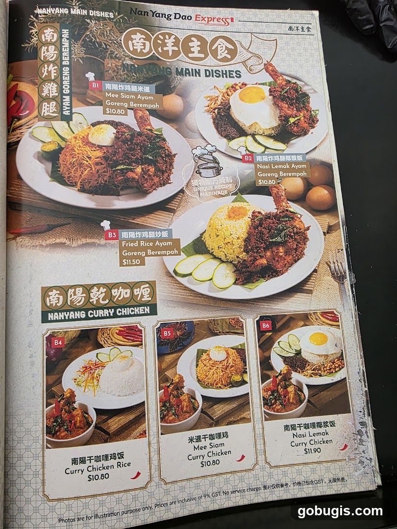 Nanyang Main Dishes