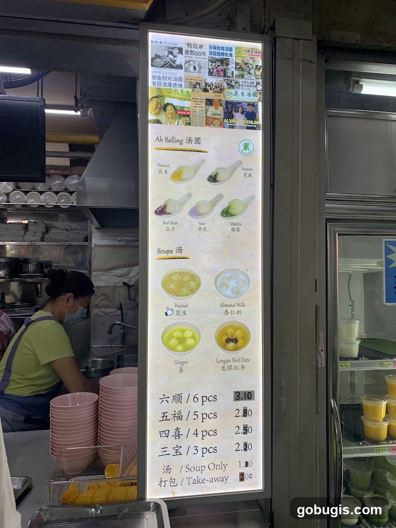 Ah Balling Tang Yuan Menu
