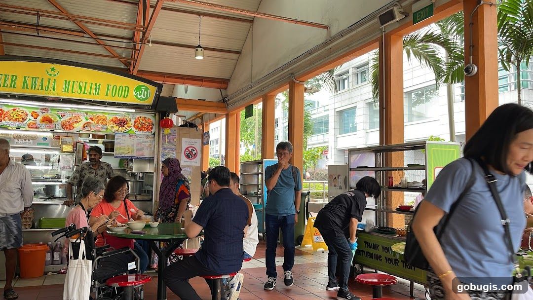 Food Stall with Customers