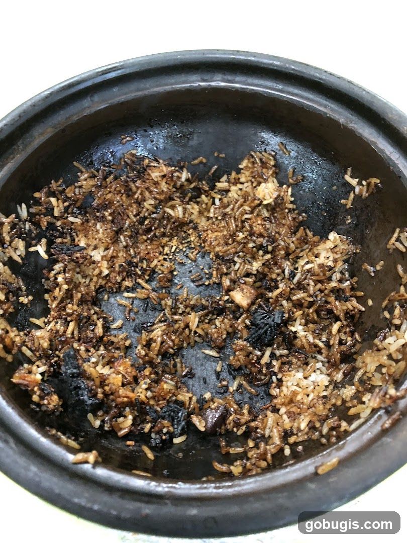 Burnt Rice in Clay Pot