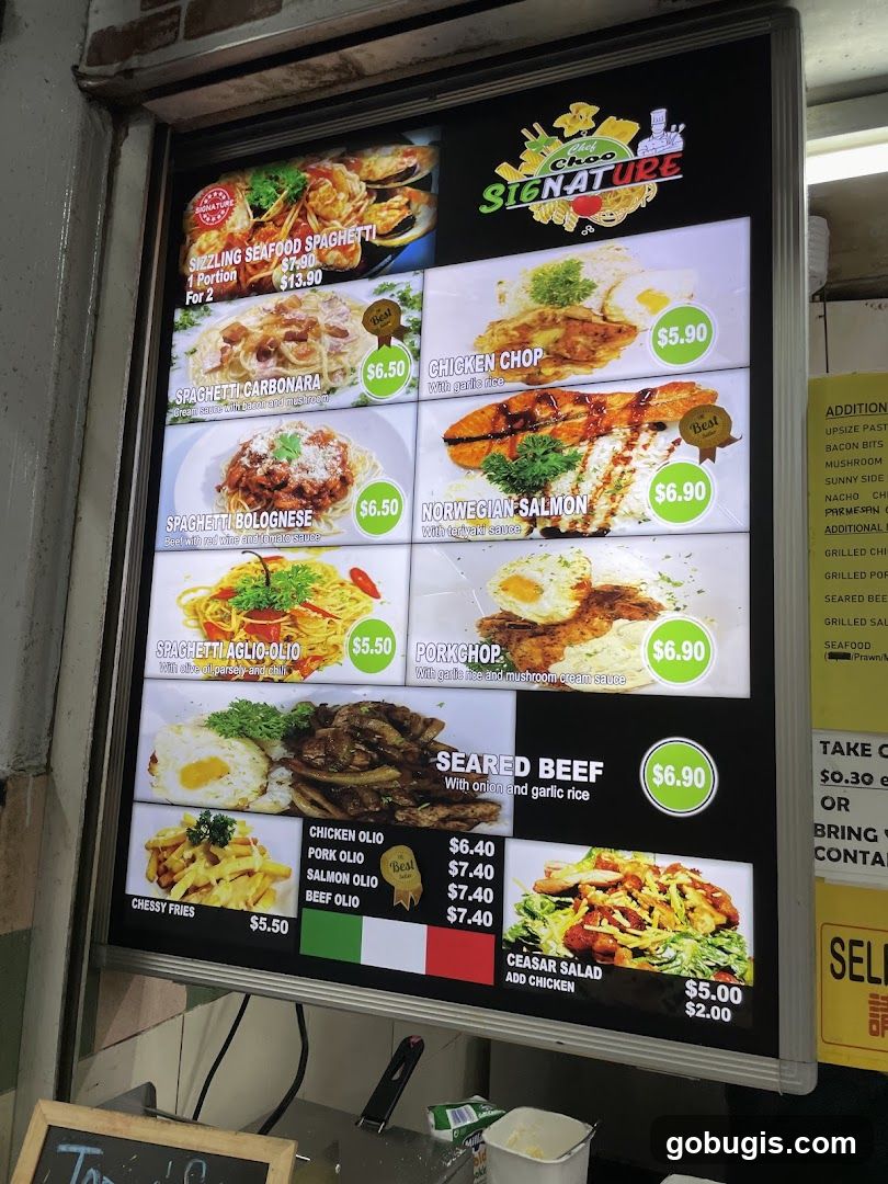 Chef Choo Signature Menu