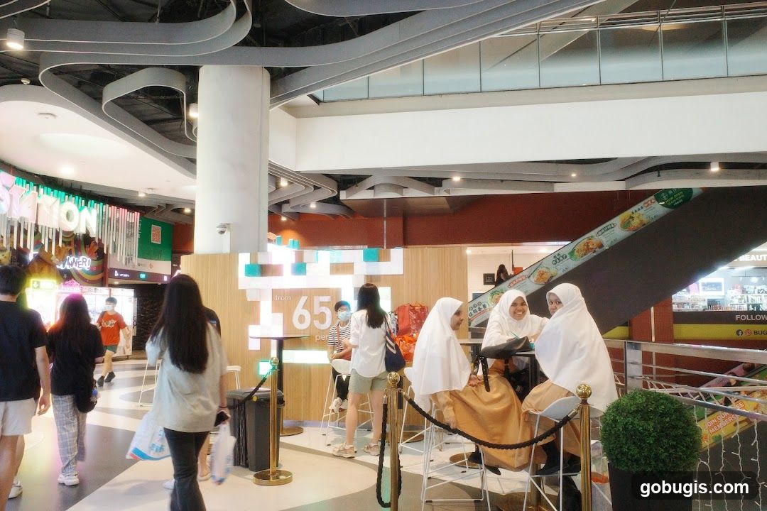 People in a mall