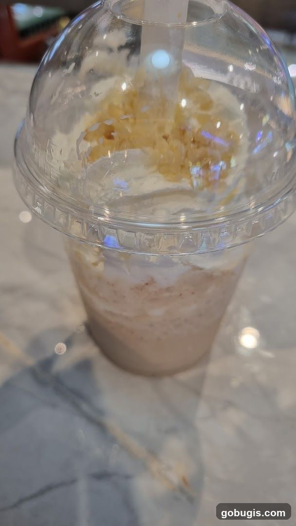 Beverage with Whipped Cream and Toppings