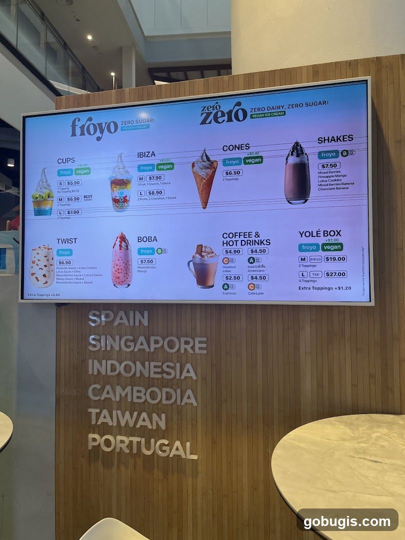 Froyo Menu