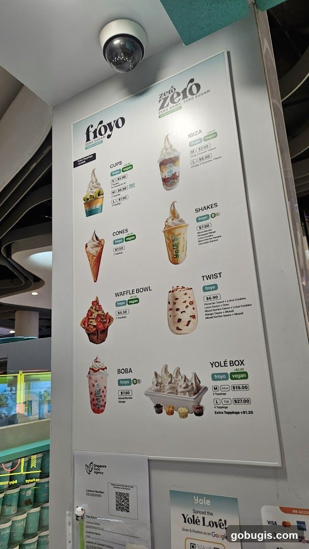 Yolé Menu