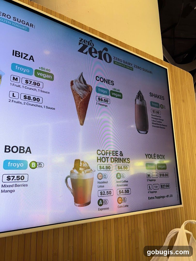 Zero Zero Menu