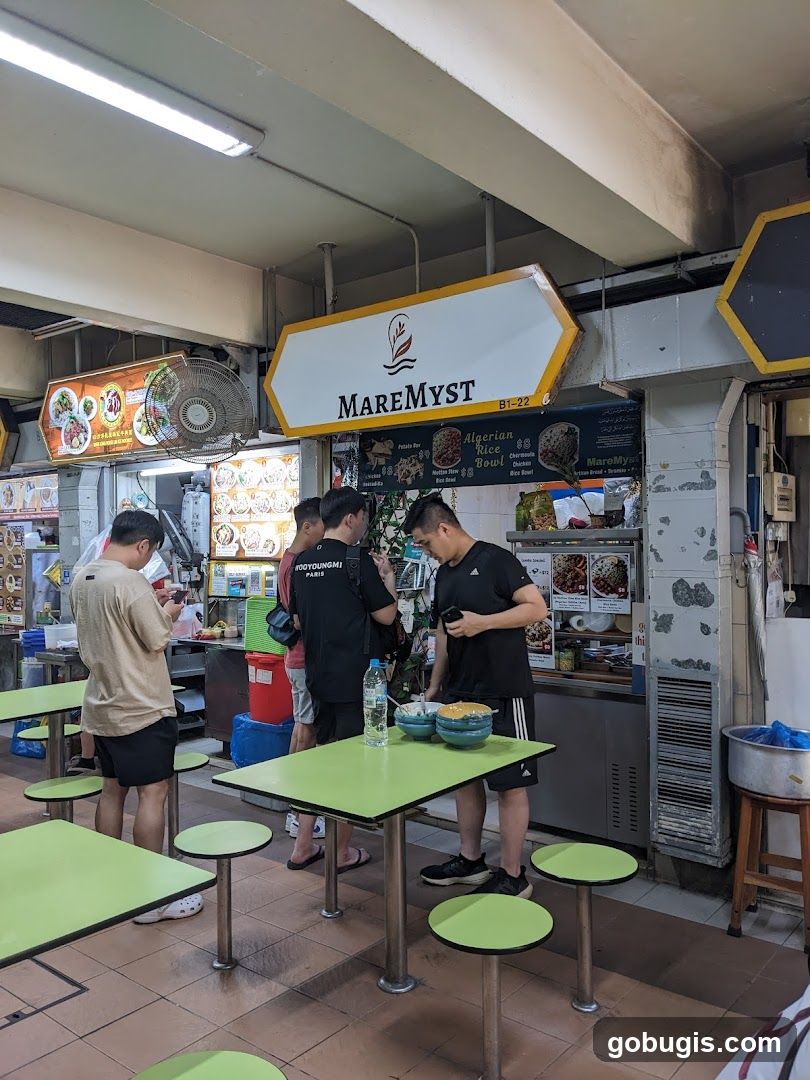 Food Stall with Customers