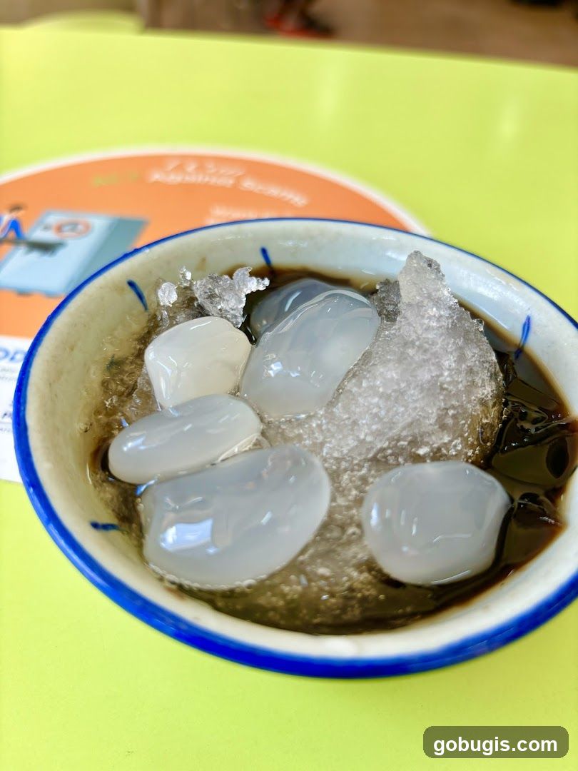 Dessert with Palm Seeds and Grass Jelly