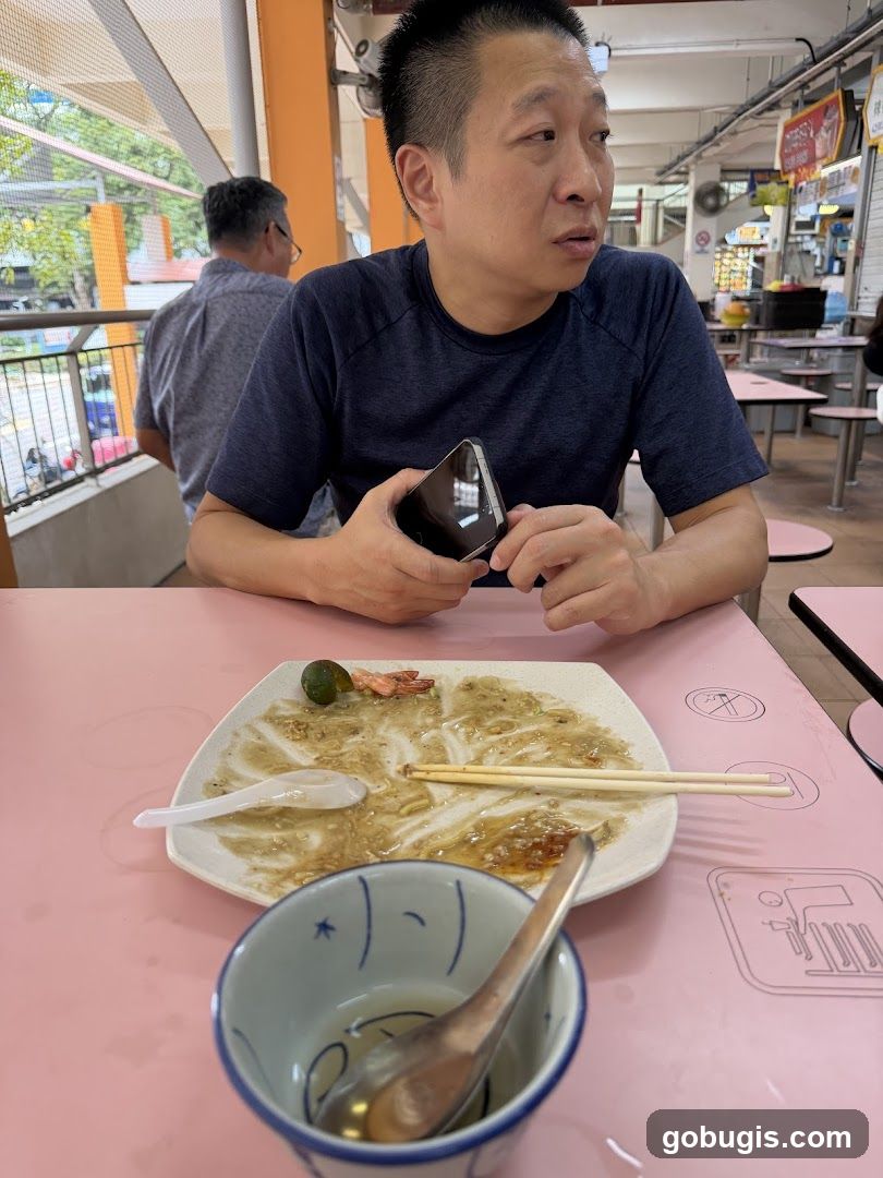 Man at a hawker stall