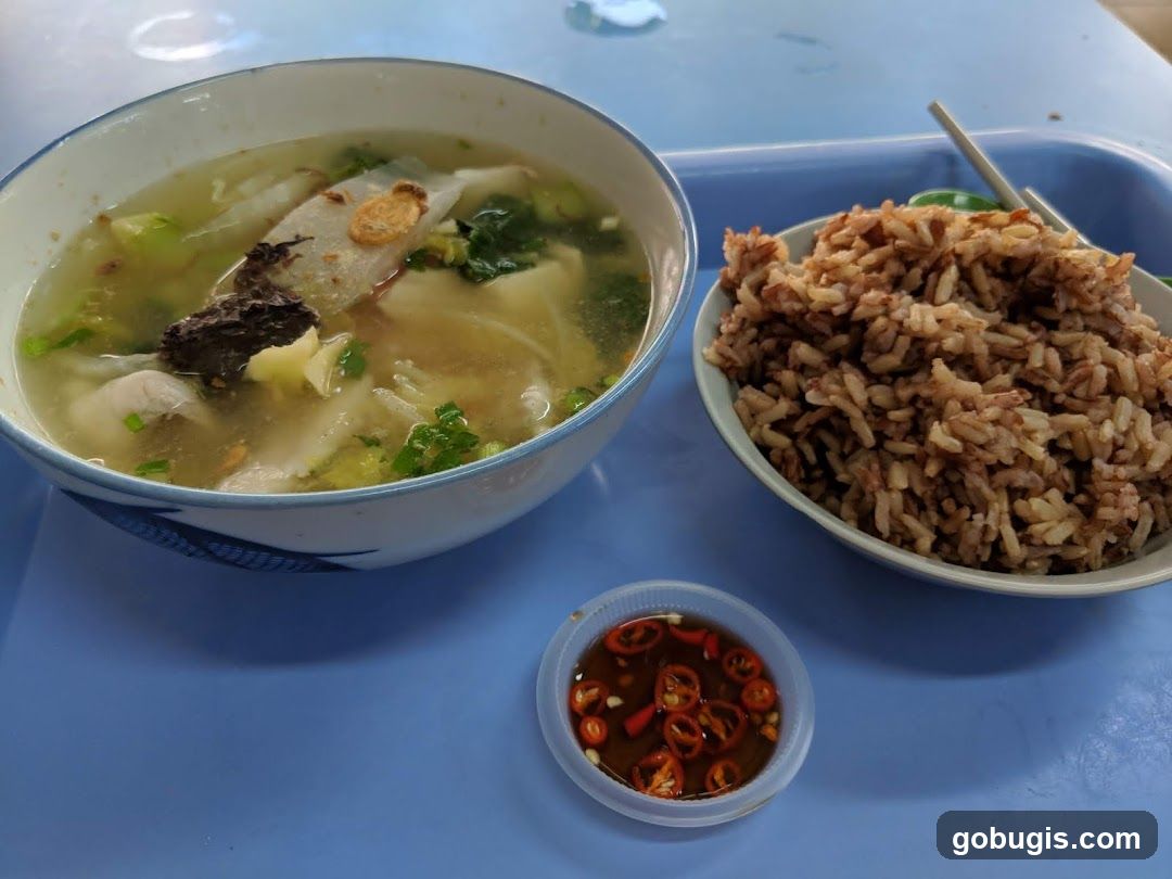Rice and Soup Dish