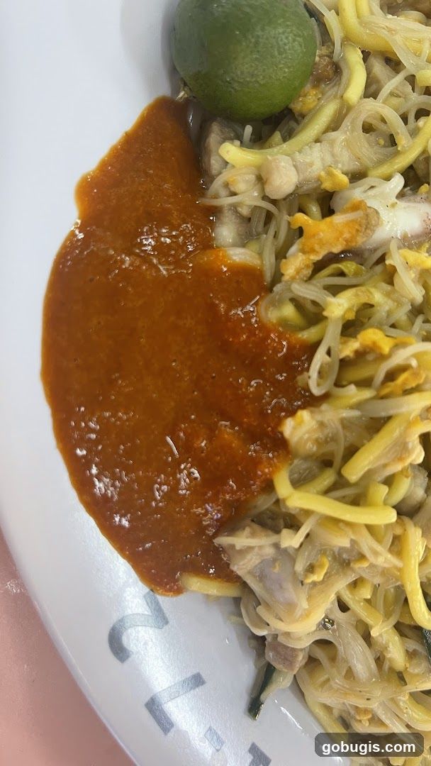 传统炒虾面