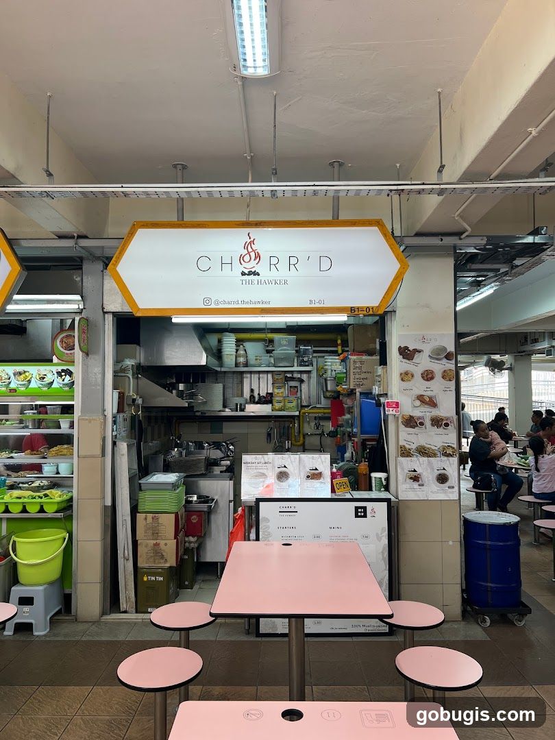 Hawker Stall with Menu and Seating