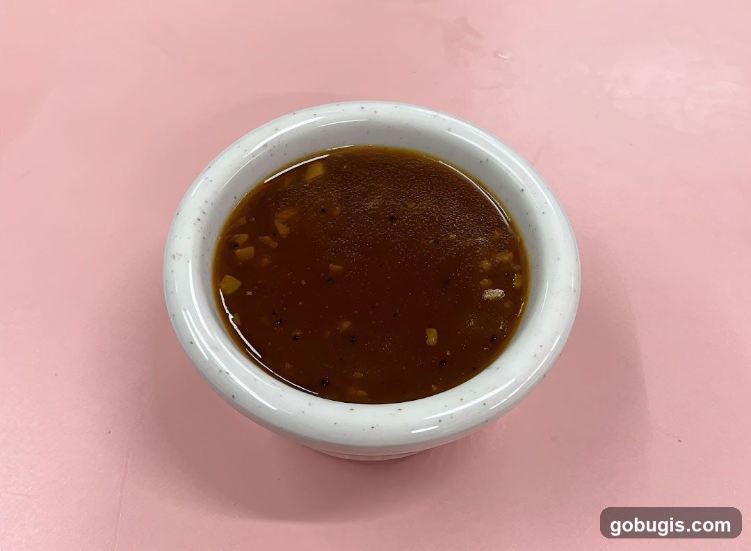 Sauce in a bowl