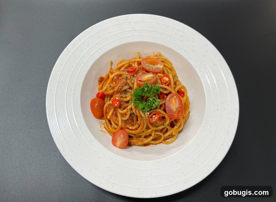 Spaghetti with Tomatoes and Chili