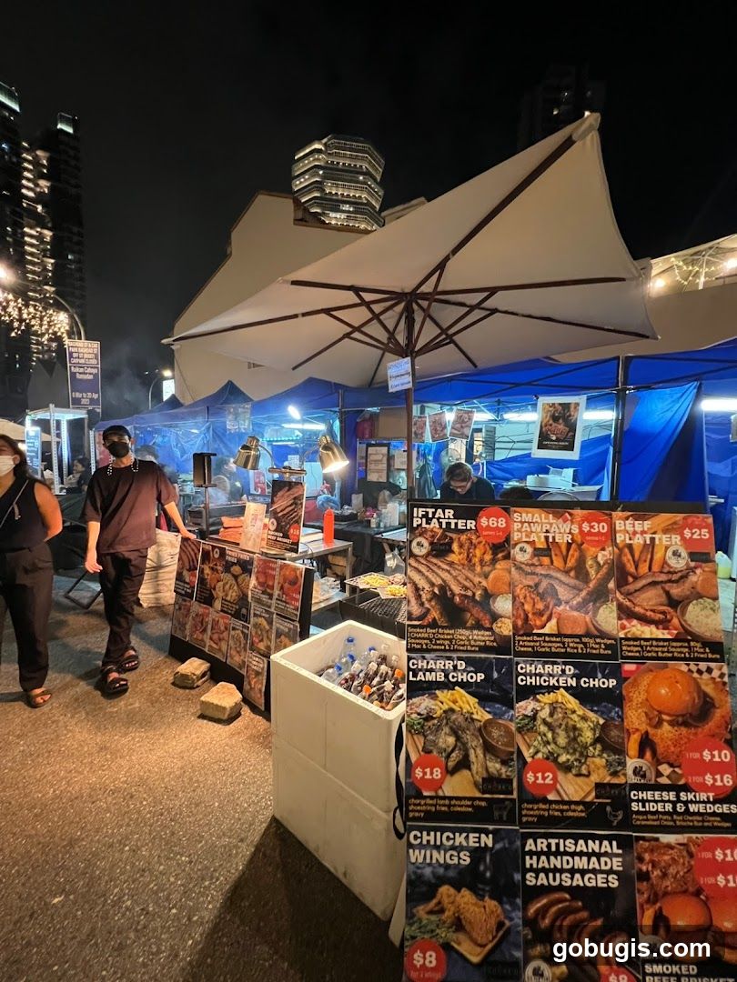 Outdoor Food Stall at Night